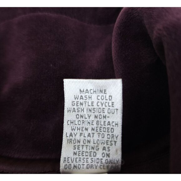 Chicos Zenergy Womens Purple Velvet Zip-Up Jacket Size 3 - Picture 4 of 8